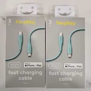 Heyday USB-C to USB-C Cable - Mint set of 2 New in Box